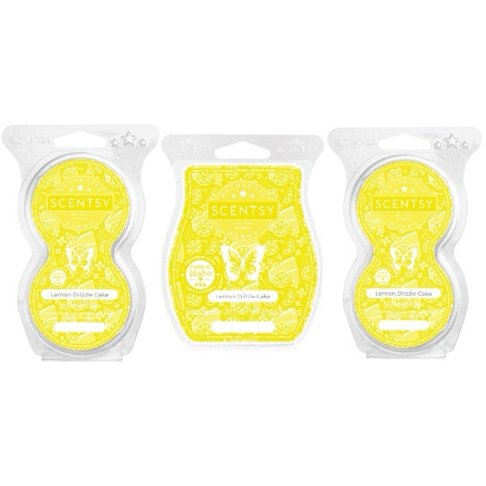 Scentsy Lemon Drizzle Cake Wax Bar & 2 Pods Bundle